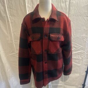 Goodfellow & Co Red and Black Plaid Jacket